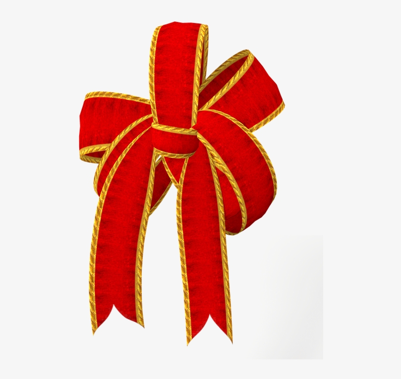 Loop, Red, Christmas, Decoration, Gold, Gift Tape - Wreath, transparent png #4209506