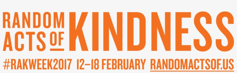 Rakweek Logo Lockup Landscape Cmyk Orange - Random Acts Of Kindness Week, transparent png #4210749