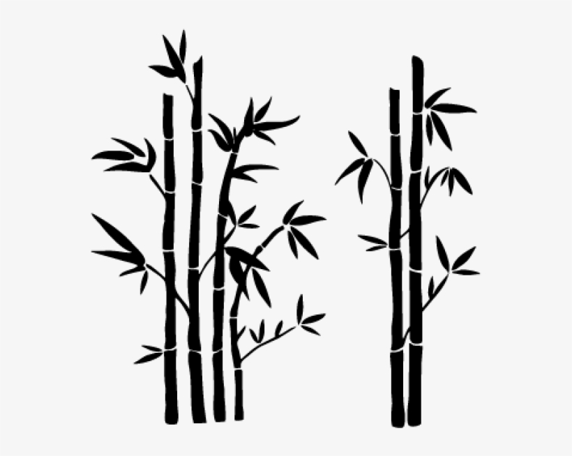 Galho De Bambu Png - Desenho De Bambu Preto E Branco, transparent png #4211025