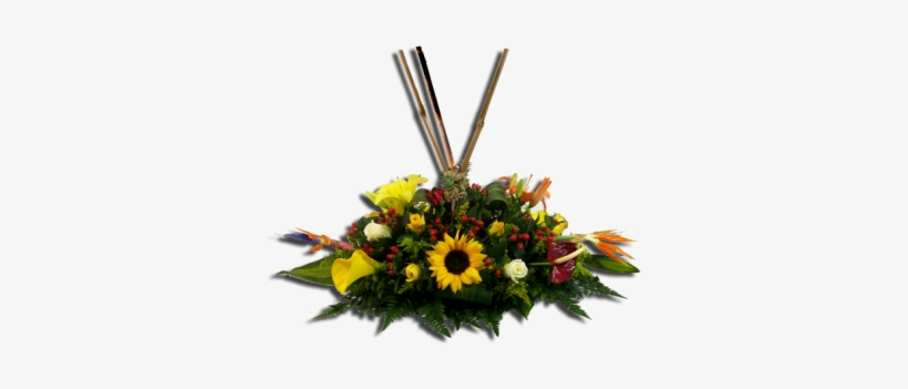 E 09 Centro De Mesa Con Bambu - Portable Network Graphics, transparent png #4211480