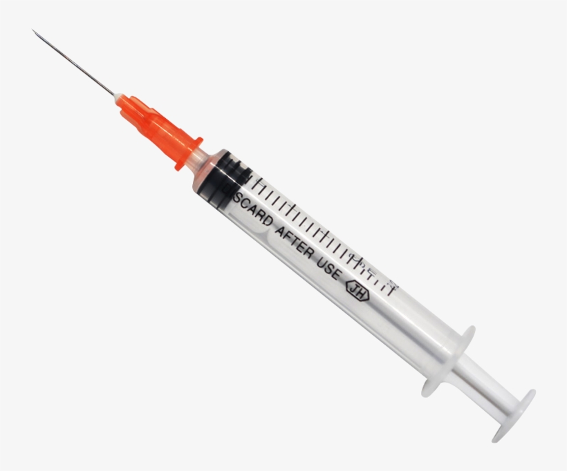 Veterinary 2ml Plastic Disposable Syringe With Needle - Folhas De Serra De Fita, transparent png #4212031