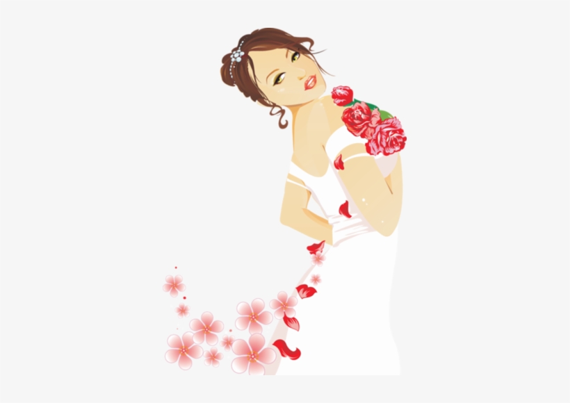 Wedding Couples, Wedding Art, Wedding Images, Wedding - Novia Dibujo, transparent png #4212278