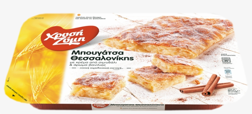 Traditional Bougatsa Cream Pie - Μπουγατσα Χρυση Ζυμη Τιμη, transparent png #4212765