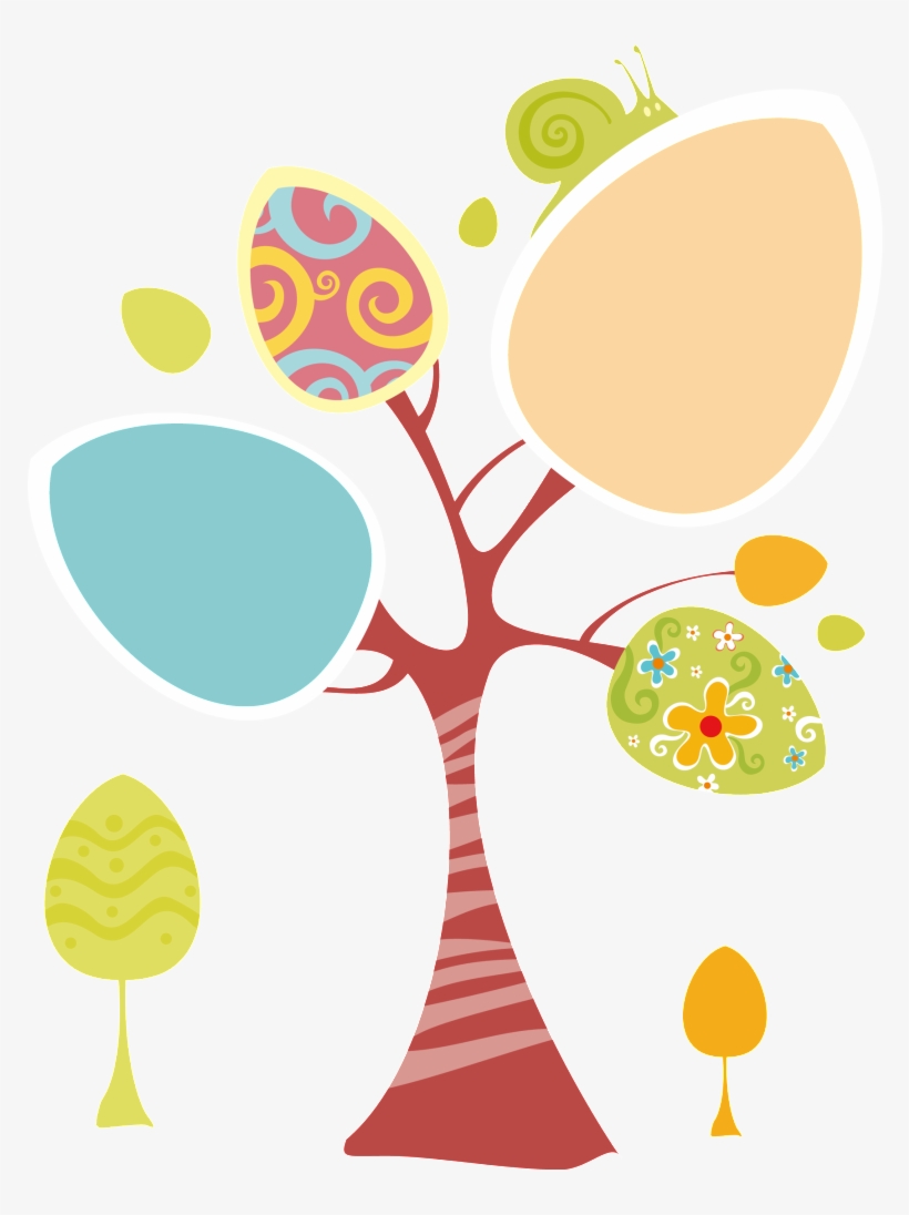 Cartoon Creative Árboles - Eggs On Spring Tree Easter Greeting For Sister Card, transparent png #4213746