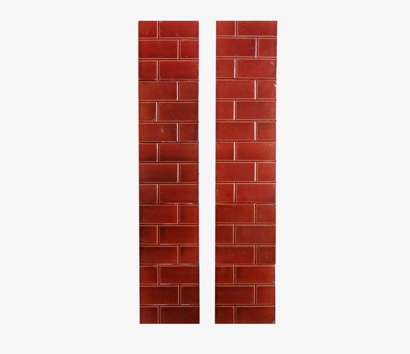 Antique Original Red Brick Fireplace Tiles - Wall, transparent png #4213781