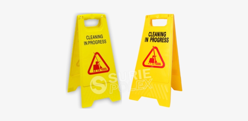 Yellow Caution Board-cleaning In Progress - Cleaning In Progress Sign, transparent png #4214030