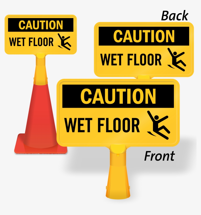 Wet Floor Coneboss Sign - Do Not Block Driveway Cones, transparent png #4214679