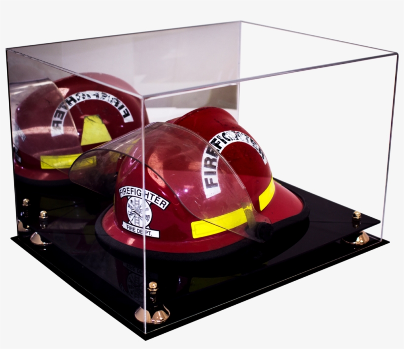 Fireman's Helmet Display <br> Case With Mirror<br> - Better Display Cases: Large Mirrored Display Case 18, transparent png #4214773