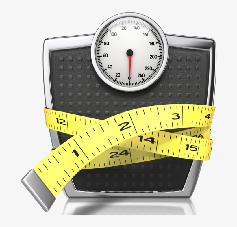Weight Loss & Exercise - Measuring Tape And Scales, transparent png #4215416
