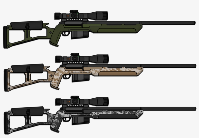 Drawn Snipers Simple - 7.62 Mm 돌격 소총, transparent png #4215438