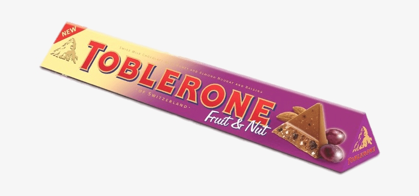 Chocolate Treats - Toblerone Fruit & Nut Milk Chocolate - 3.52 Oz, transparent png #4215484