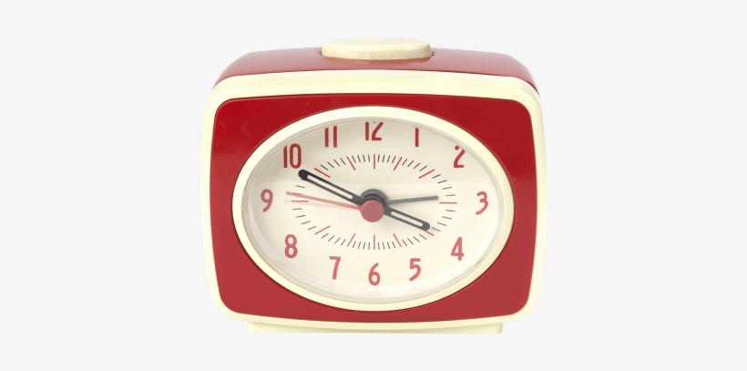 Kikkerland Classic Alarm Clock - Mint - Red, transparent png #4215958