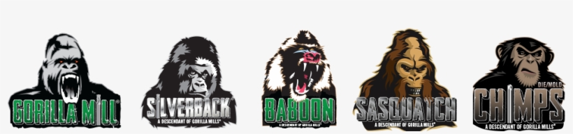 Gorilla Mill Logos - Baboon, transparent png #4216047