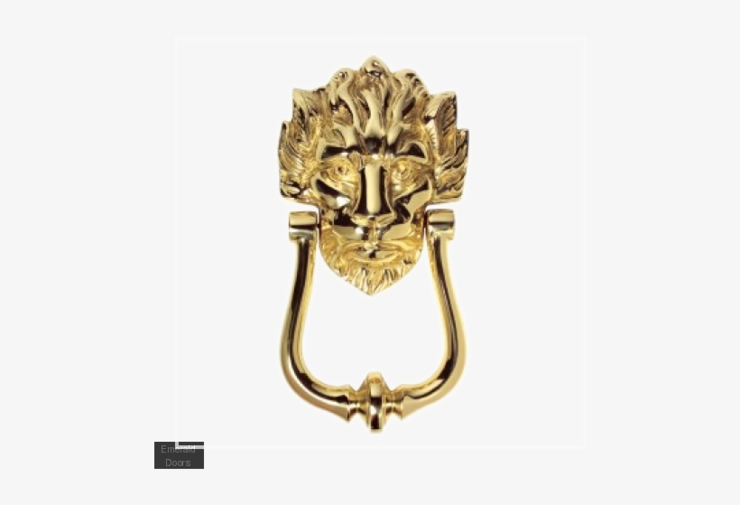 No 10 Door Knocker - Door Knocker - Lion Head No.10 - Polished Brass, transparent png #4216049