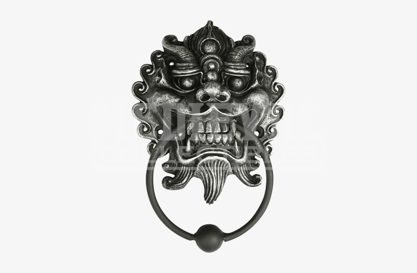 Cheerful Oriental Lion Door Knocker - Dragon Door Knocker Chinese, transparent png #4216139