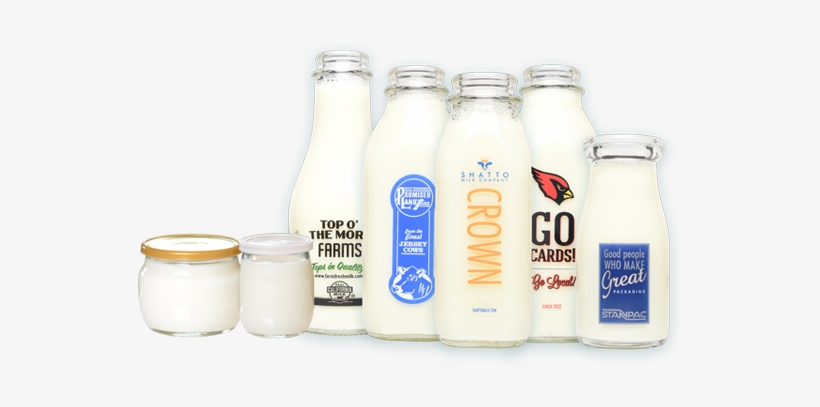 Botellas De Vidrio Contenedores De Vidrio Frascos Para - Envases De Vidrio Para Leche, transparent png #4216572
