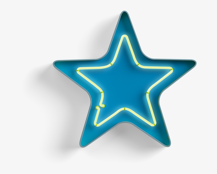 Neon Star - Portable Network Graphics, transparent png #4216597