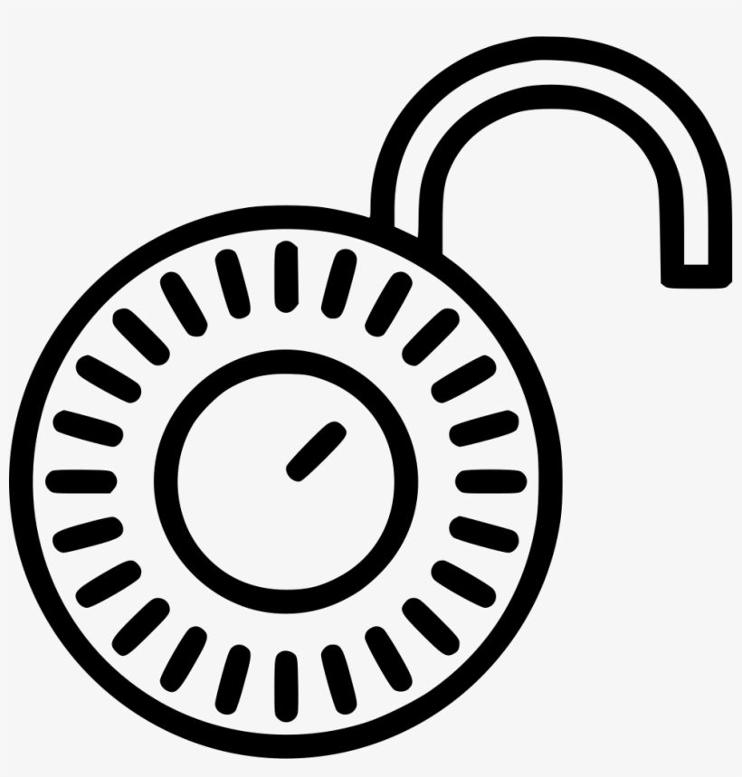 Combination Lock Open - Icon, transparent png #4216684