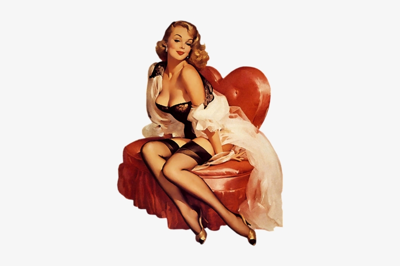 Retro Sexy Girl - Pin Up Gil Elvgren, transparent png #4216937