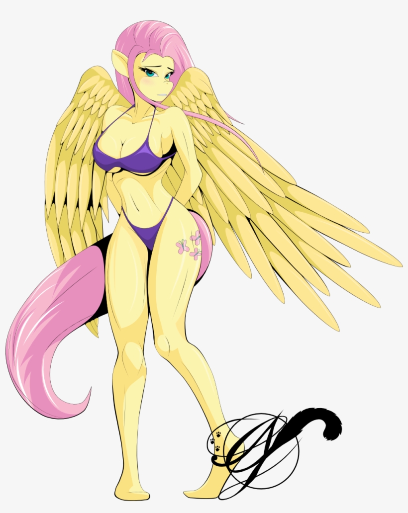 Mlp Fluttershy Anthro Sexy, transparent png #4217026