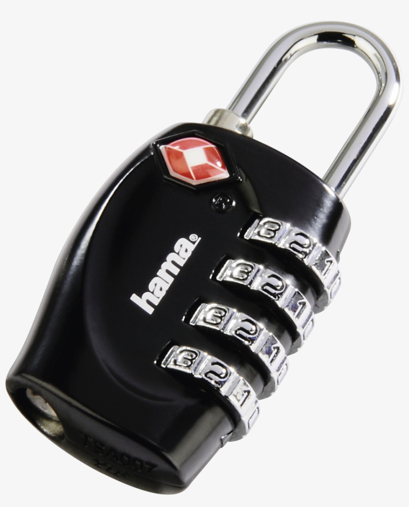 Tsa Combination Luggage Padlock, Black - Hama Tsa Luggage Combination Lock - Black, transparent png #4217114
