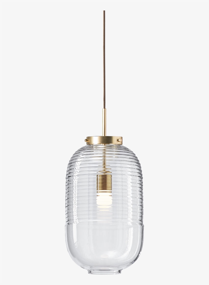 Lantern Pendant Clear / Light Patina Brass - Brass, transparent png #4217532