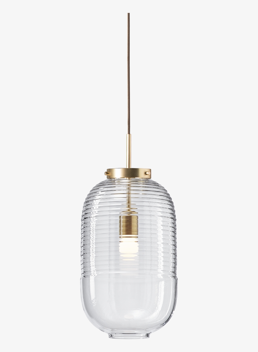 Lantern Pendant Clear / Light Patina Brass - Brass, transparent png #4217532