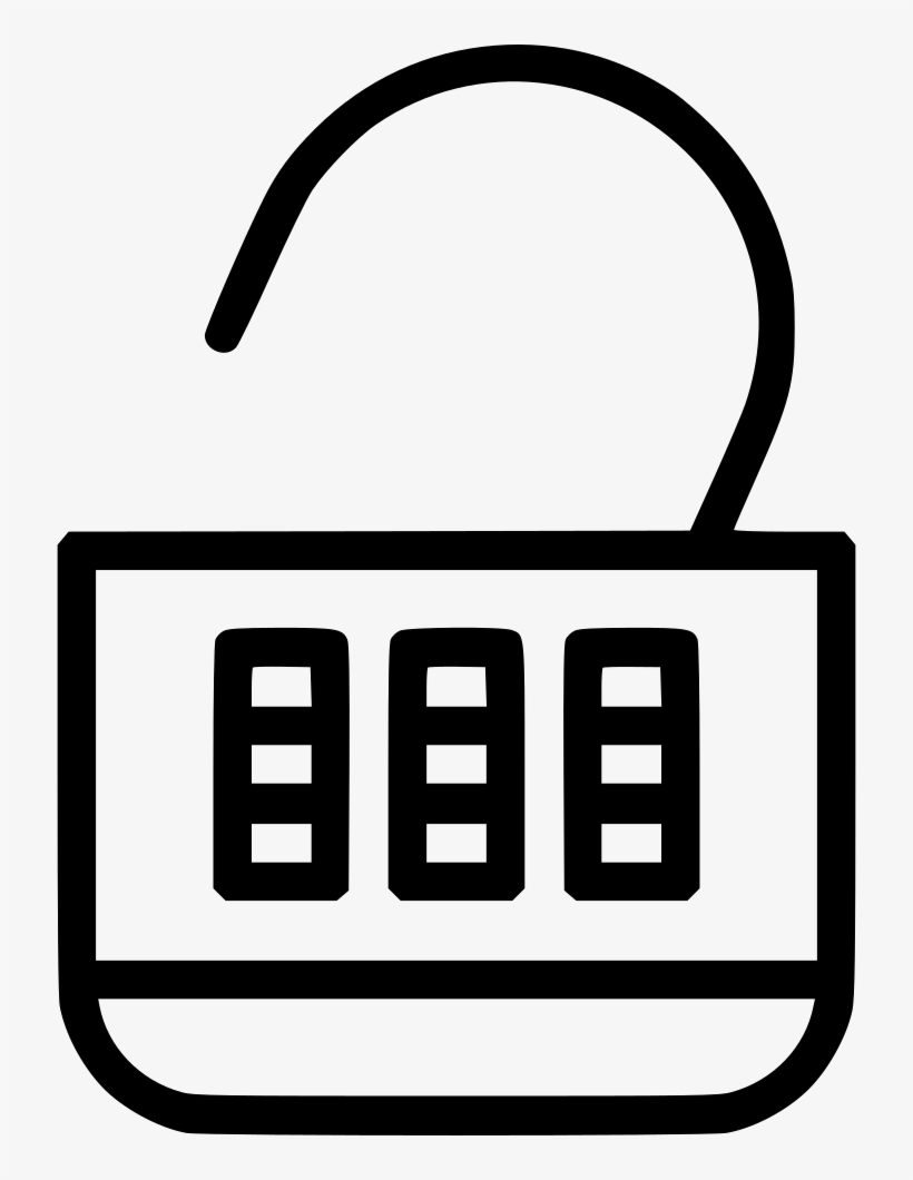 Combination Lock Open - Lock Pick Icon, transparent png #4217559