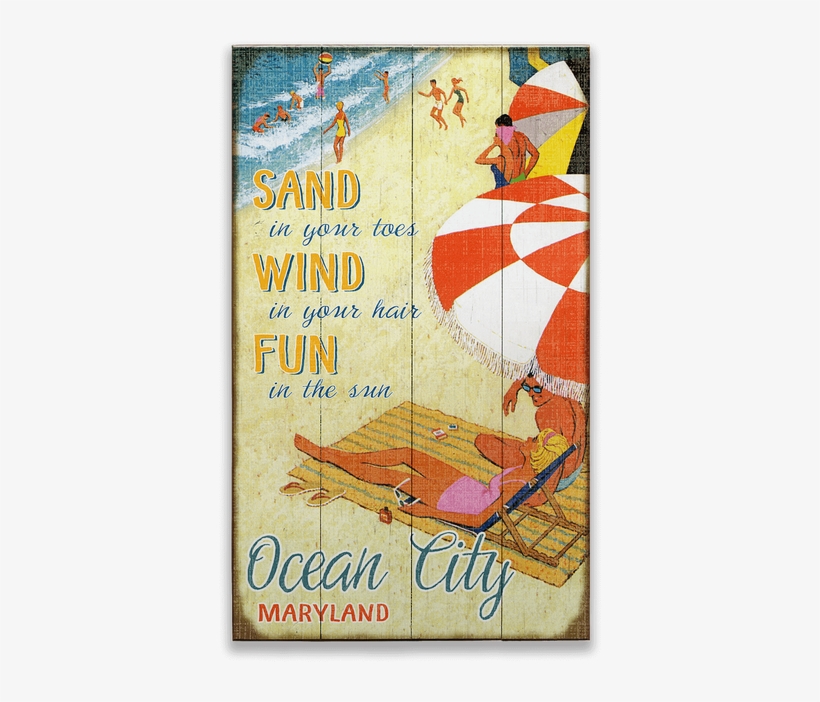 View Zoom Sand, Wind And Fun Sign - Personalized Wood Beach Sign - Sand Wind And Fun (28", transparent png #4218078