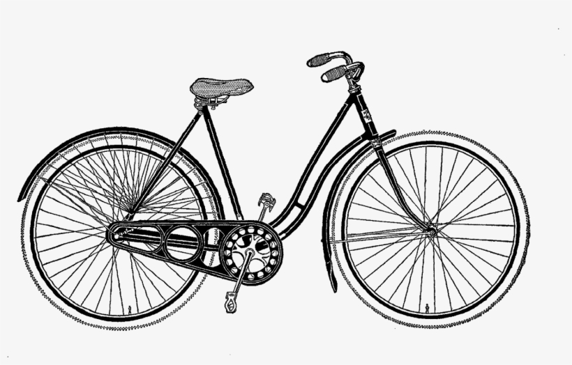 Vintage Bicycle Cliparts - Womens Bicycle Clip Art, transparent png #4218188