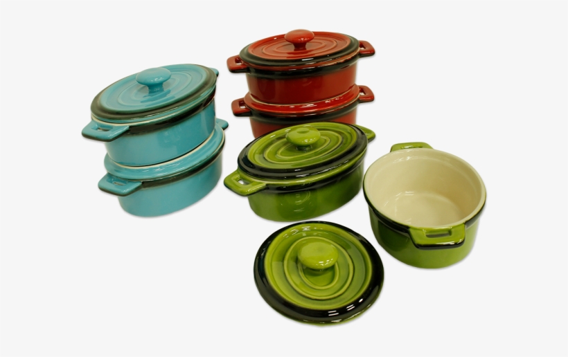 Kitchen Collection Set Of 2 Mini Ceramic Casserole - Mini Ceramic Bakeware Set, transparent png #4218347