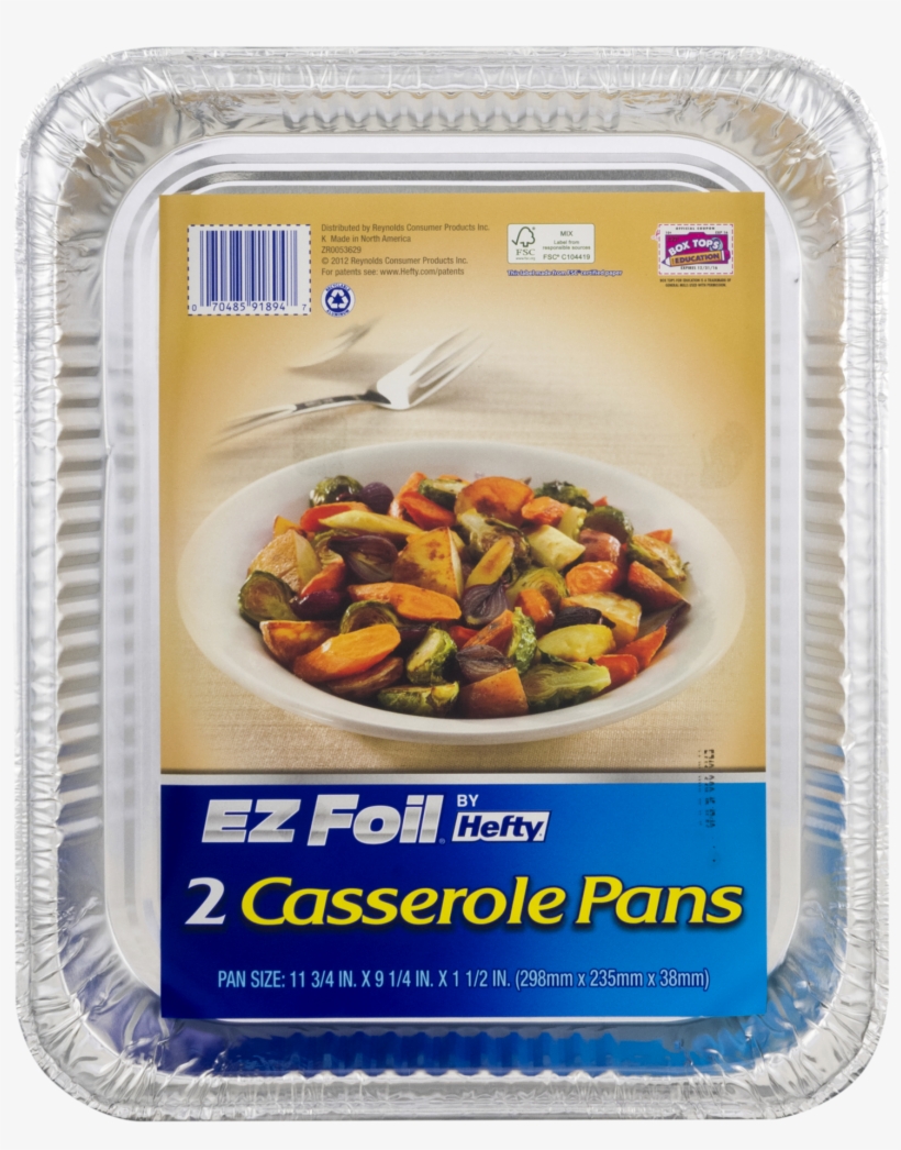 Hefty Ez-foil Casserole Pan, 2 Ct - Ez Foil Casserole Pans - 2 Pans, transparent png #4218386
