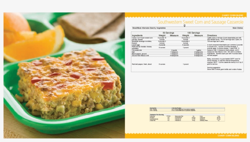 Corn & Sausage Casserole@2x - Snack Cake, transparent png #4218659
