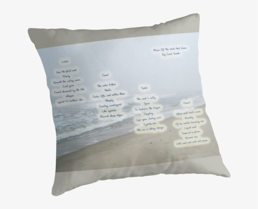 Where Sand Meets Ocean - Throw Pillow, transparent png #4218828
