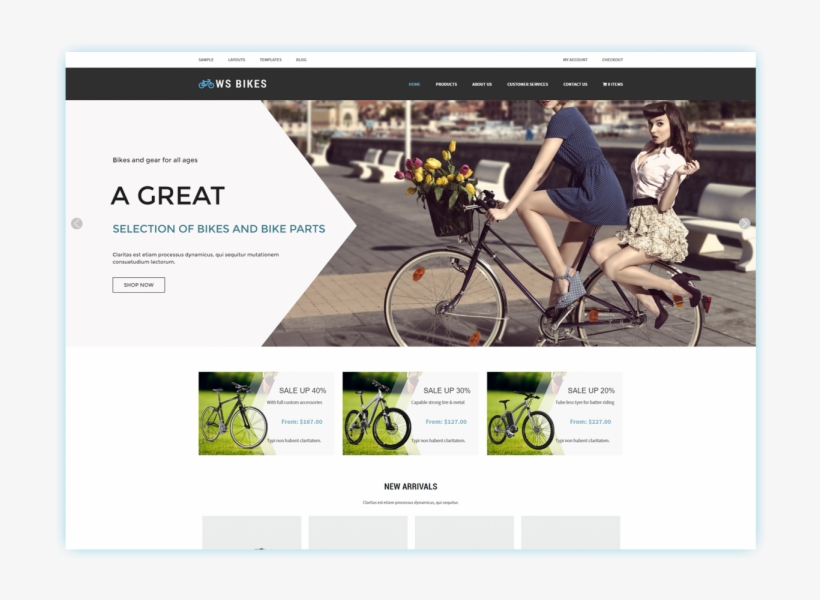Ws Bikes Is Responsive Vintage And Straightforward - Online Advertising, transparent png #4219114