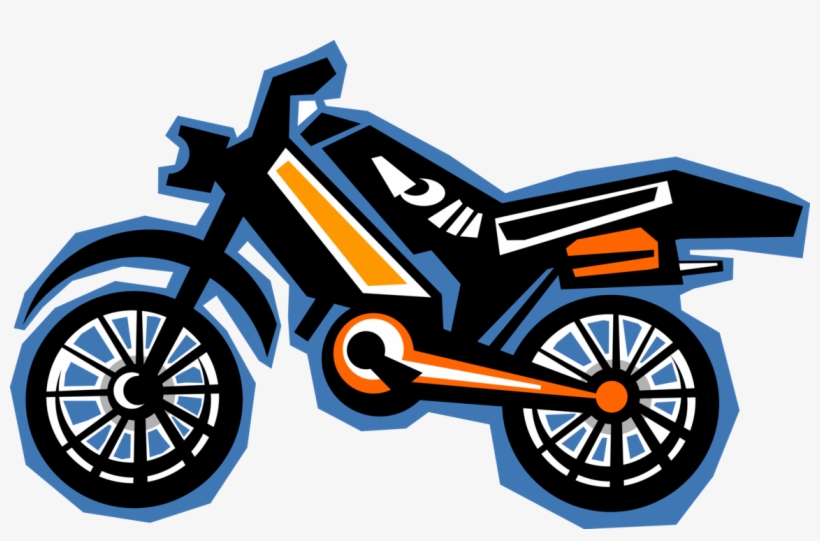 Vector Illustration Of Motorcycle Or Motorbike Motor - 5 Means Of Transportation, transparent png #4219494