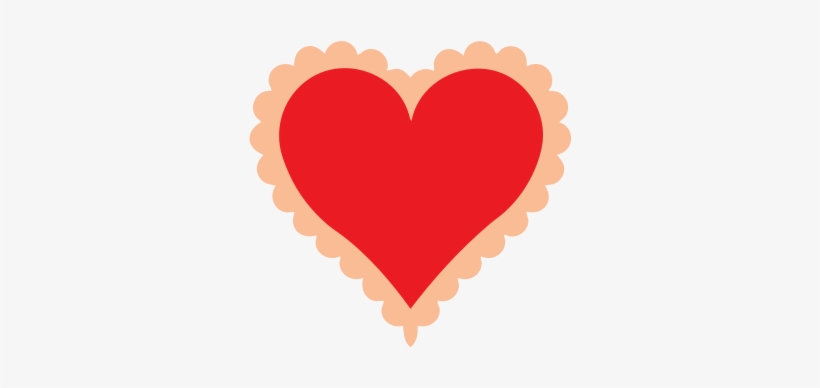 Scalloped Edge Heart - Scalloped Heart - Free Transparent PNG Download