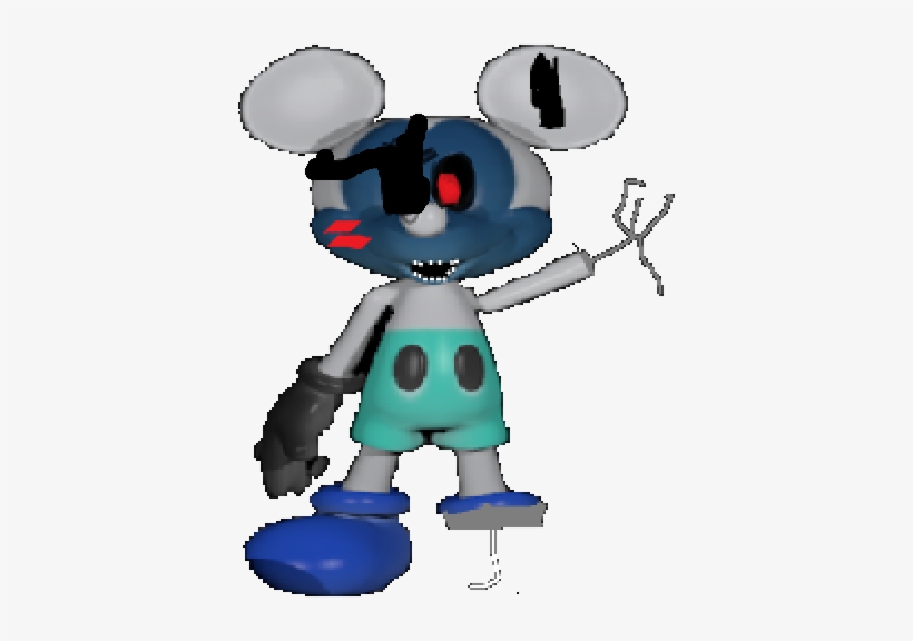 Evil Photo Negative Mickey Full Body - Negative Mickey Full Body, transparent png #4220100