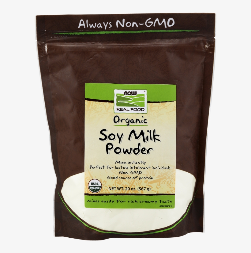 Soy Milk Powder, Organic - Now Foods - Instant Soy Milk Powder - 20 Oz., transparent png #4220150