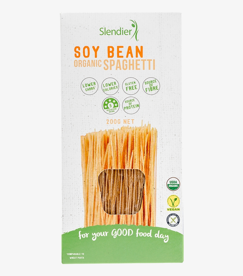 Soy Bean Organic Spaghetti - Slendier Soy Bean Organic Spaghetti 200g, transparent png #4220602