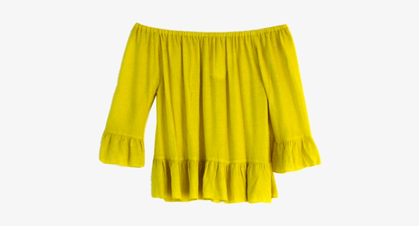 Blusa Campesina Verde Limon - Miniskirt, transparent png #4221204