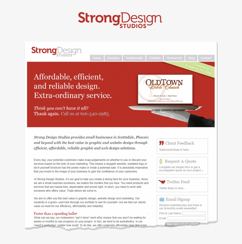 Image Of Strong Design 2009 Website Design - Web Page, transparent png #4221797