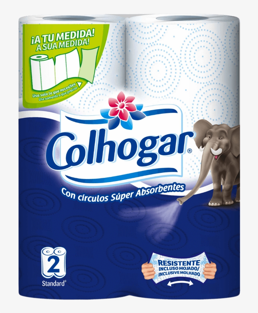Colhogar Super Absorbent Paper Towels 2 Rolls 42 G - Rollo Cocina Colhogar Kilométrico 6 Rollos, transparent png #4222918