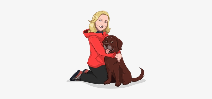 Pet And Owner Colour Cartoon - Owner And Pet Cartoon, transparent png #4223082