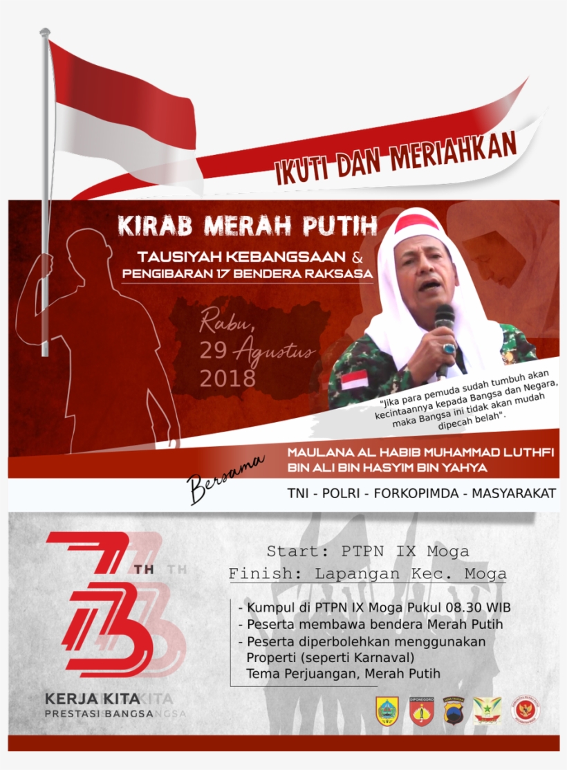 @habibluthfiyahy Ikuti Kirab Merah Putih, Tausiyah, transparent png #4223778
