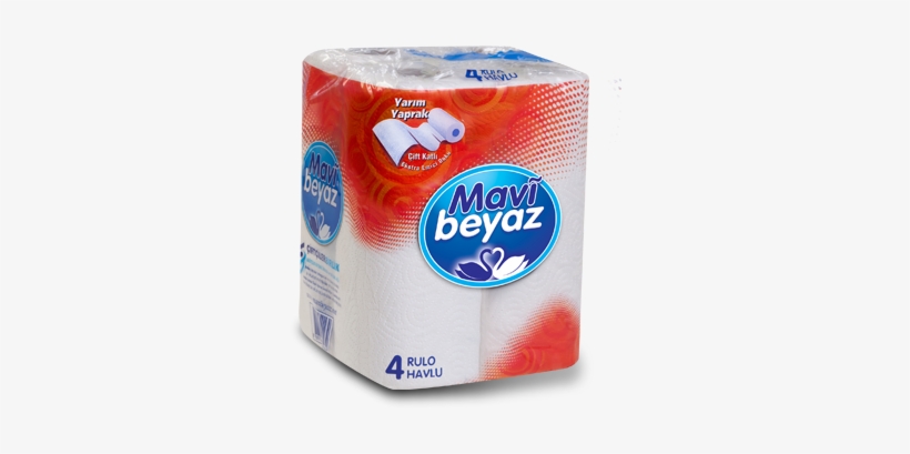 Paper Towels 4 Rolls - Mavi Beyaz, transparent png #4223779