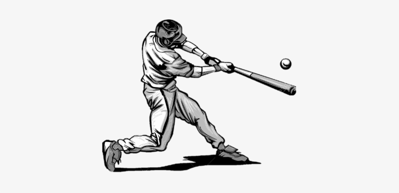 Esta Pérdida De Velocidad Puede Atribuirse A La Disipación - Black Baseball Player Swinging, transparent png #4224471
