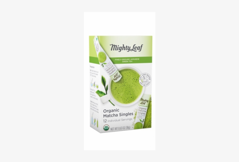 Organic Matcha Singles - Mighty Leaf Organic Matcha Green Tea, transparent png #4224491