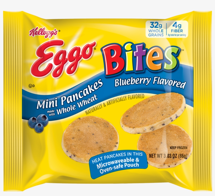 Kellogg's® Eggo® Bites® Mini Pancakes Blueberry - Mini Chocolate Chip Pancakes Eggo, transparent png #4224723