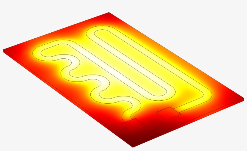 Model Showing Temperature Distribution In A Heating - Joule Heating, transparent png #4224879